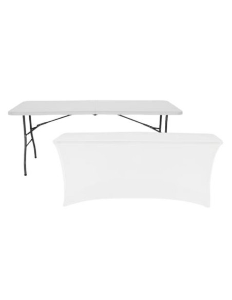 FUNDA PARA MESA DE RESINA 180X74X74CM BLANCA SUNGARDEN
