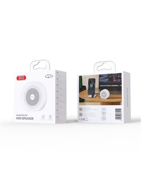 ALTAVOZ BLUETOOH SOBREMESA 3W BLANCO F61 XO