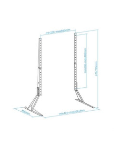 SOPORTE PATAS PEANA UNIVERSAL 23-75\" NEGRO TOOQ 2