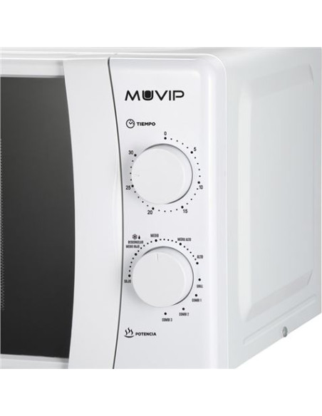 MICROONDAS 20 LITROS 700W CON GRILL Y FUNCIÓN DESCONGELACIÓN MUVIP