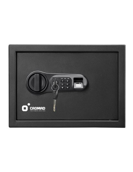 CAJA FUERTE ELECTRÓNICA CON DETECTOR DE HUELLA 250X350X250MM CROMAD