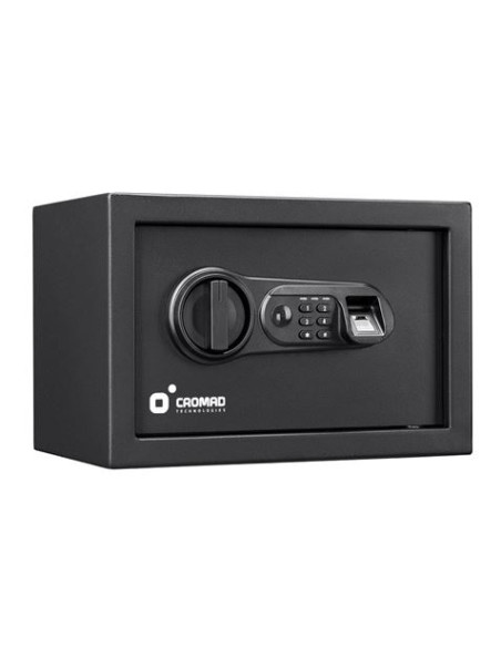 CAJA FUERTE ELECTRÓNICA CON DETECTOR DE HUELLA 200X310X200MM CROMAD