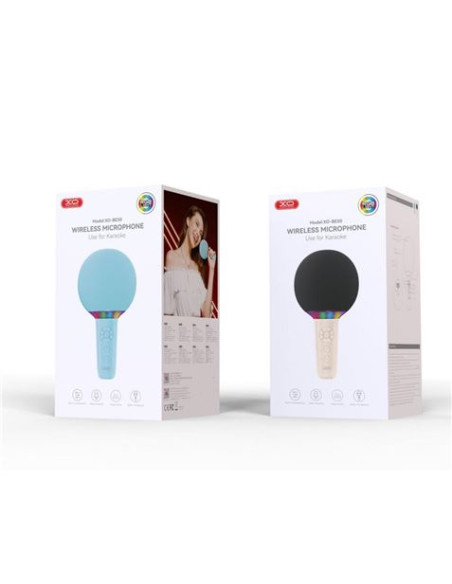 MICROFONO INALAMBRICO PARA KARAOKE BE50 AZUL XO