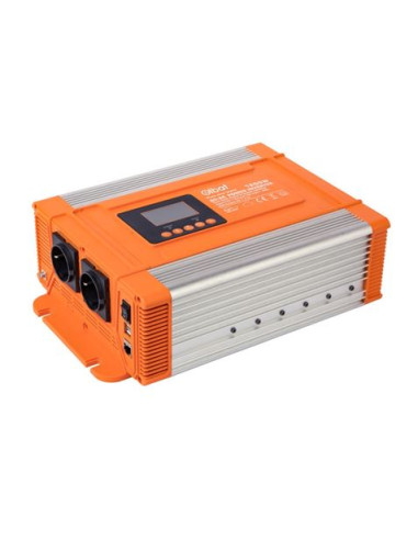 CONVERTIDOR DE CORRIENTE ONDA PURA CON PANTALLA LCD 1200W ELBAT