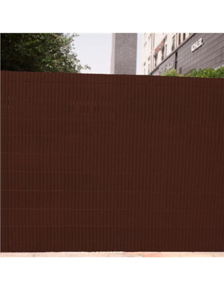 CAÑIZO PLÁSTICO DOBLE CARA 1.5X3 METROS MARRON OSCURO SUNGARDEN