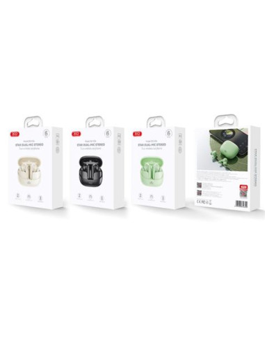 AURICULARES TWS X34 CLIP DEPORTIVO BEIGE XO
