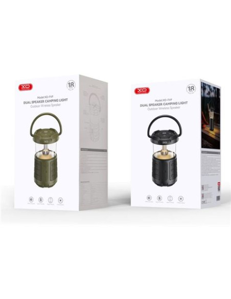 ALTAVOZ BLUETOOTH 15W CON LAMPARA CAMPING XOF49 NEGRO XO