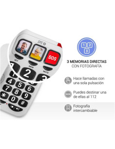 TELEFONO FIJO TECLAS XXL 3295B BLANCO SPC 2