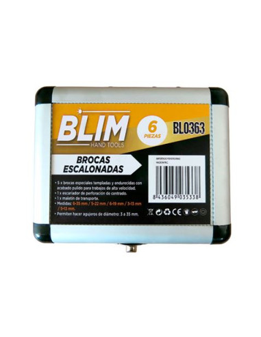 JUEGO 6 PCS BROCAS ESCALONADAS BLIM