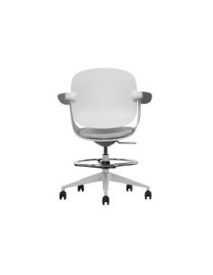 SILLA / TABURETE DE OFICINA TOP WORK GRIS CLARO CROMAD 2