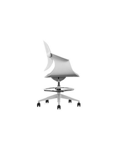 SILLA / TABURETE DE OFICINA TOP WORK GRIS CLARO CROMAD