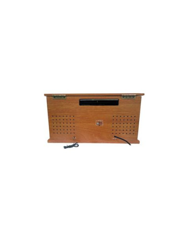 TOCADISCOS DE MADERA RETRO | CD | FM | BT | CASSETTE | PXRC52CDWD SUNSTECH