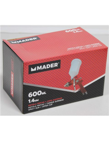 PISTOLA PINTAR VASO SUPERIOR, 1.4mm. 600mL. MADER