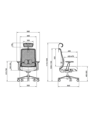 SILLA OFICINA GAMA SENIOR SE9000 CROMAD