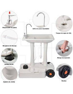 LAVABO PORTÁTIL 30 LITROS MUVIP 2