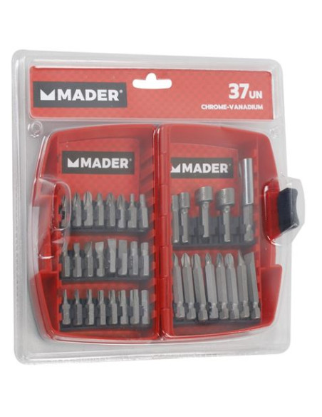 JUEGO VASOS Y PUNTAS 37 PCS CRV MADER