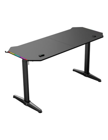 MESA GAMING PRO1600 XL MOTORIZADA FIBRA CARBONO | LUZ RGB SOUND MUVIP