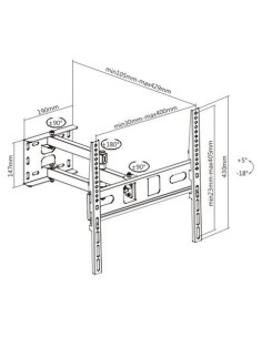 SOPORTE CON BRAZO TV LED, LCD 32\"-65\" CROMAD 2