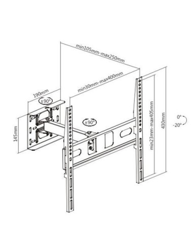 SOPORTE CON BRAZO TV LED, LCD 32\"-65\" CROMAD
