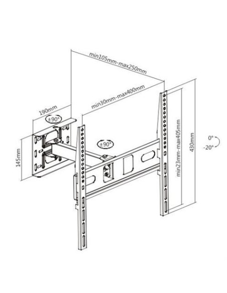 SOPORTE CON BRAZO TV LED, LCD 32\"-65\" CROMAD