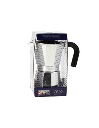 CAFETERA VITRO EXPRES 3 TAZAS ALUMINIO ANTIADHERENTE CALDERIN SIN CANTOS