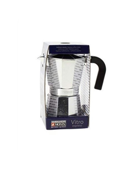 CAFETERA VITRO EXPRES 3 TAZAS ALUMINIO ANTIADHERENTE CALDERIN SIN CANTOS