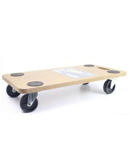 PLATAFORMA DE CARGA CON RUEDAS 58X30X12CM MADER