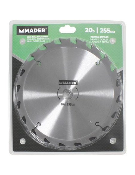 DISCO DESBROZADORA TUNGSTENO 255mm MADER