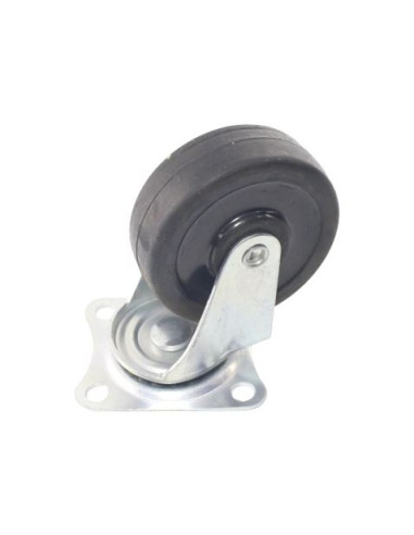 RUEDA GOMA GIRATORIA 75MM, 50KG SAURIUM