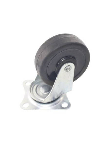 RUEDA GOMA GIRATORIA 75MM, 50KG SAURIUM
