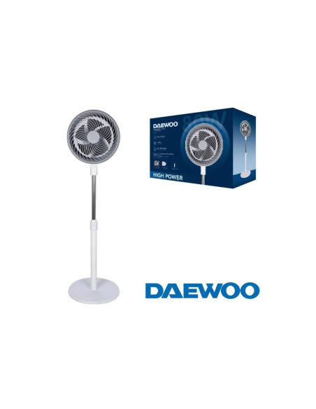 Daewoo DW9001 Ventilador Pie High Speed 80W 10" 25Cm Blanco