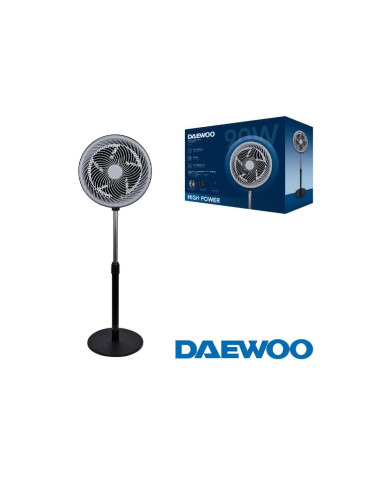 Daewoo DW9004 Ventilador Pie High Speed 90W 30Cm Negro