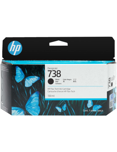 HP 738 130-ml Black DesignJet Ink Cartridge cartucho de tinta 1