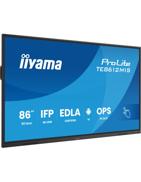 iiyama TE8612MIS-B4AG pantalla de señalización Panel plano