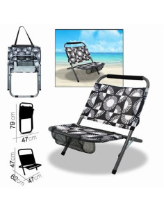 SILLA DE PLAYA GEOMÉTRICO 62X47XH47CM