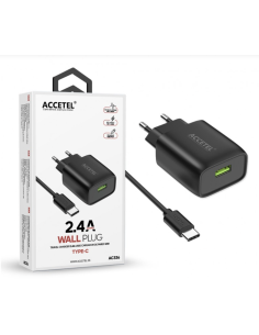 CARGADOR DE PARED USB 2.4A - CABLE USB-C