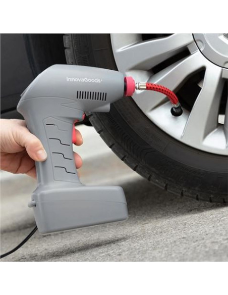 COMPRESOR DE AIRE PORTATIL 100W 12V CON ACCESORIOS INNOVAGOODS