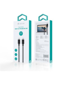 CABLE USB TIPO C A TIPO C 1.5M 100W DEVIA 2