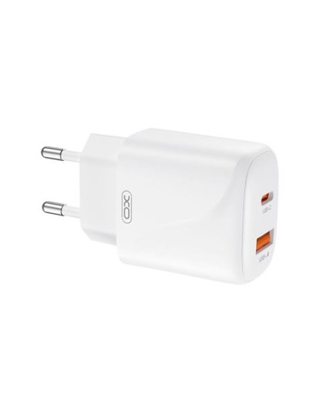 CARGADOR USB+USB-C 20W L158 CON CABLE LIGHTNING BLANCO XO