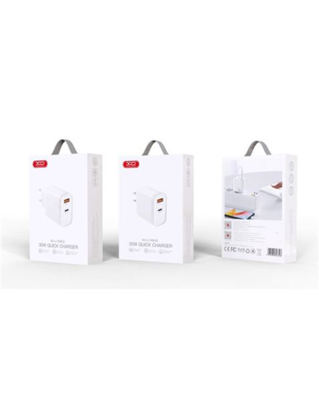 CARGADOR DE CORRIENTE L116 30W TIPO C + USB XO