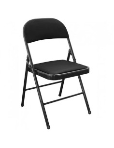 SILLA PLEGABLE ACOLCHADA NEGRA