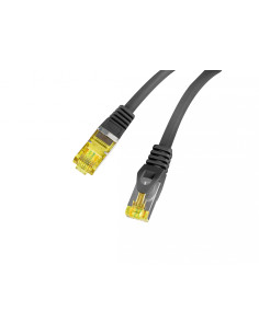 Lanberg PCF6A-10CU-0025-BK cable de red Negro 0,25 m Cat6a S/FTP (S-STP)