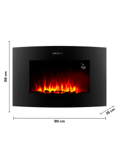 Chimenea eléctrica ReadyWarm 3550 Curved Flames Connected 2