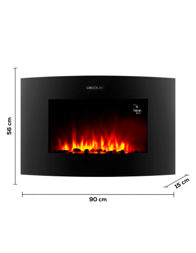 Chimenea eléctrica ReadyWarm 3550 Curved Flames Connected