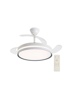 Daewoo DW5007 Ventilador de Techo con Luz Led 30W Aspas Retráctiles Blanco