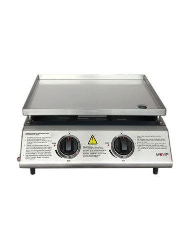 PLANCHA DE ASAR 2 FUEGOS INOXIDABLE MUVIP