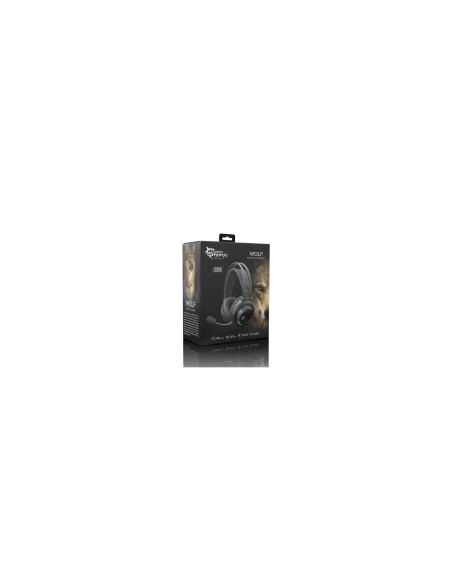 White Shark WOLF auricular y casco Auriculares Alámbrico Juego Negro