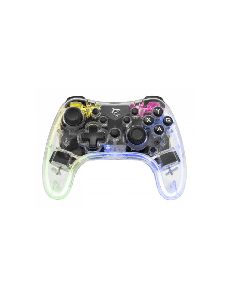 White Shark LEGION Transparente Bluetooth/USB Gamepad Analógico/Digital Android, PC, Playstation 3, iOS, PlayStation 4, Nintendo