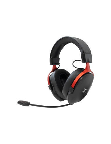 White Shark FOX Auriculares Alámbrico Diadema Juego Negro, Rojo