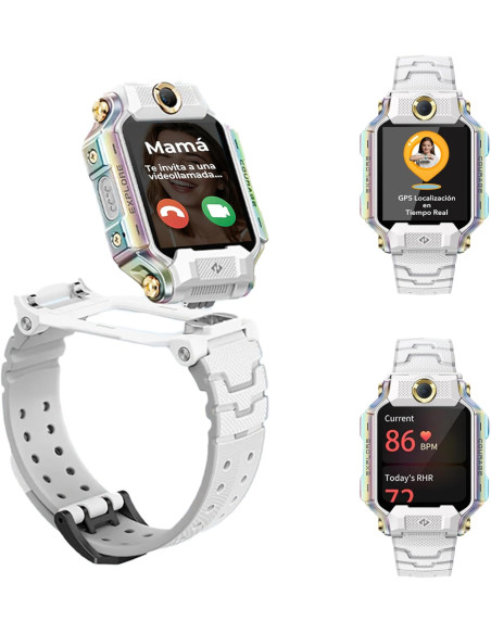 Imoo X10 4G GPS Videollamada 44mm Pantalla HD Blanco Resistencia Agua IP68 SOS Infantil Control parental